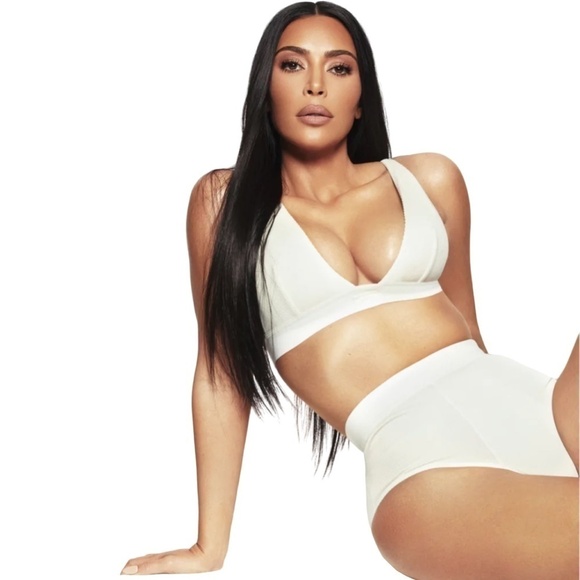 SKIMS Cotton Rib High Waisted Boyfriend Panty Brief Underwear Bone NWT NIP - Picture 7 of 9